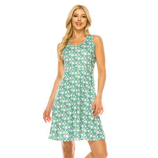 Women's Printed Floral Sleeveless Skater Dress product image