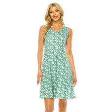 Women's Printed Floral Sleeveless Skater Dress product image