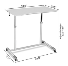 Sit-Stand Rolling Adjustable Height Computer Desk  product image