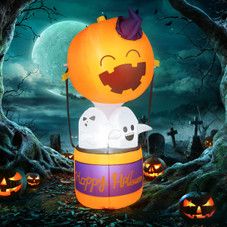 6-Foot Halloween Inflatable Pumpkin Hot Air Balloon Ghost Yard Decor product image