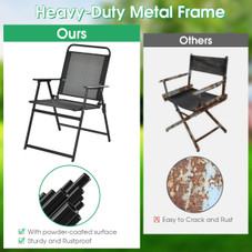 Goplus Heavy-Duty Folding Patio Chairs (Set of 2) product image