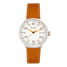 Simplify™ The 7100 Leather-Band Watch with Date product image