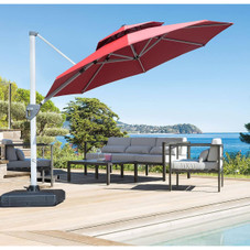 10-Foot Round Cantilever Patio Umbrella, Double Top product image