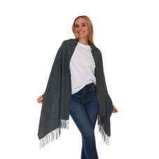 Year-Round Wraparound Scarf with Fringe product image