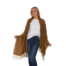 Year-Round Wraparound Scarf with Fringe product image