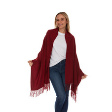 Year-Round Wraparound Scarf with Fringe product image