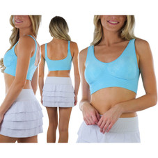 ToBeInStyle Women's Padded Double Scoop Comfort Lounging Bra (6-Pack) product image