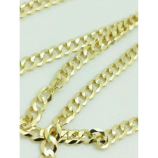 10K Solid Yellow Gold Cuban Chain Necklace product image