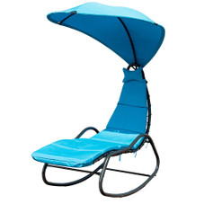 Cushioned Rocking Chaise Lounge Chair with Canopy product image