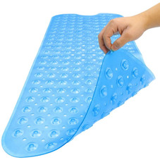 Extra-Long Clear Non-Slip Bathtub Shower Mat with Drainage Holes product image