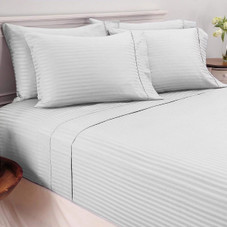6-Piece Dobby Stripe Microfiber Sheet Set by Hotel New York® product image