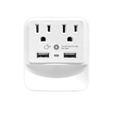 2 Outlet 2 USB Wall Plug with LED Light (1- to 4-Pack) product image
