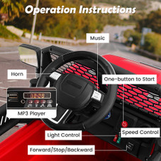 Kids' 12V Ride-on Truck with Remote and Headlights product image