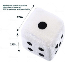 Zone Tech® Plush Fuzzy Dice for Rear View Mirror product image