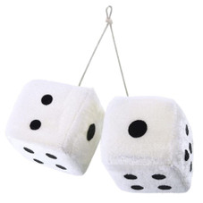 Zone Tech® Plush Fuzzy Dice for Rear View Mirror product image