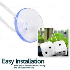 Zone Tech® Plush Fuzzy Dice For Rear View Mirror product image
