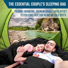 Zone Tech® 2-in-1 Travel Camping Sleeping Bag with 2 Pillows product image