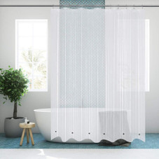 Mildew-Resistant Solid Vinyl Shower Curtain Liner with Magnets (1- or 2-Pack) product image