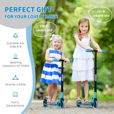 Kids' Aluminum Foldable Ride-on Kick Scooter with Adjustable Handlebar product image