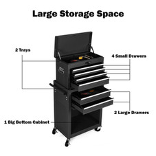 Rolling 2-in-1 6-Drawer Tool Cabinet product image