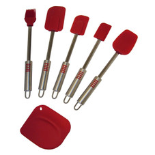 6-Piece Deluxe Stainless Steel and Silicone Spatula Set, FA001 product image