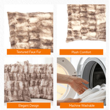 Decorative Faux Fur Throw Pillows with Inserts by Cheer Collection™ (Set of 2) product image