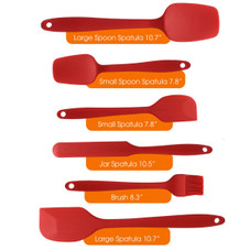 Cheer Collection Silicone Spatula Set for Nonstick Cookware product image