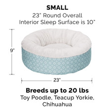 Plush & Diamond Print Calming Donut Pet Bed product image