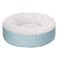 Plush & Diamond Print Calming Donut Pet Bed product image