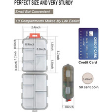 Travel Pill Organizer Moisture-Proof Box with Grids (3-Pack) product image