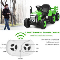 Kids' 12V Ride-on Tractor with Trailer and Parent Remote Control product image Kids' 12V Ride-on Tractor with Trailer and Parent Remote Control product image