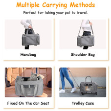 Rolling Pet Carrier with Telescopic Handle & Shoulder Strap by iMounTEK® product image