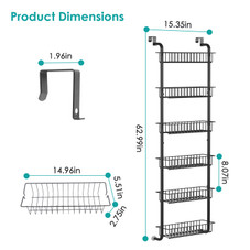 NewHome™ 6-Tier Over-the-Door Pantry Organizer Rack product image