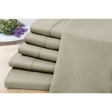 6-Piece Embossed Checkered Sheet Set product image