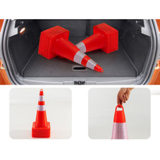 28-Inch PVC Fluorescent Reflective Traffic Cone (10-Pack) product image