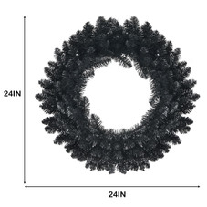 24-Inch Pre-Lit Halloween Wreath with 35 Purple LED Lights product image