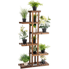 6-Tier Garden Wooden Shelf Storage Plant Rack Stand product image