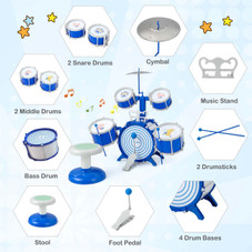 Kids' Jazz Drum Keyboard Set with Stool & Microphone Stand product image