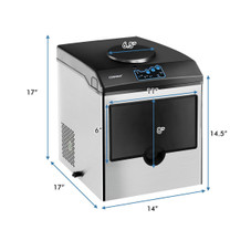 2-in-1 Stainless Steel Countertop Ice Maker with Water Dispenser product image