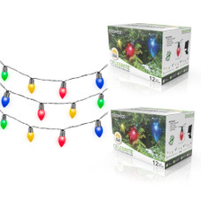 Solar Multicolor 12-LED Bulb Christmas Holiday String Light (1- to 4-Pack) product image