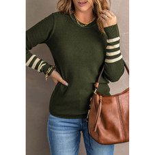 Women's Striped Sleeve Knit Sweater product image