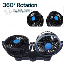 Quiet Dual Auto Electric Cooling Air Fan For Rear Seat product image