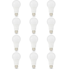 A19 LED Warm White 3000K Light Bulb by Amazon Basics® (12- or 16-Pack) product image