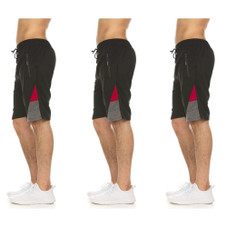Men's Moisture-Wicking Shorts with Contrast Trim (3-Pack) product image