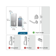 eufy® Retrofit Smart Lock E130 with Fingerprint Reader & Keypad product image