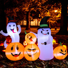 Inflatable Pumpkin and Ghost Halloween Decoration  product image