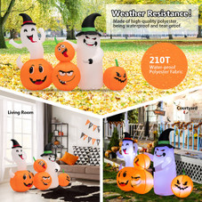 Inflatable Pumpkin and Ghost Halloween Decoration  product image