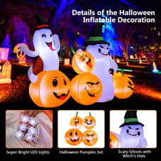 Inflatable Pumpkin and Ghost Halloween Decoration  product image