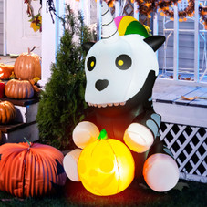 Inflatable Halloween Unicorn Skeleton Yard Decoration product image