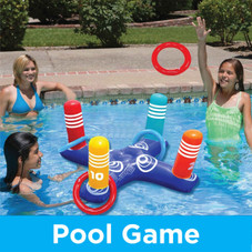 Inflatable Multiplayer Pool Ring Game with 4 Rings product image